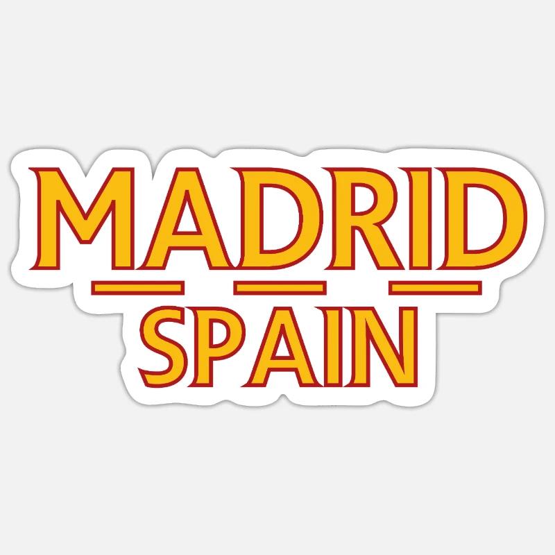Madrid – Spain - Sticker size S (10 x 10 cm) - white matte