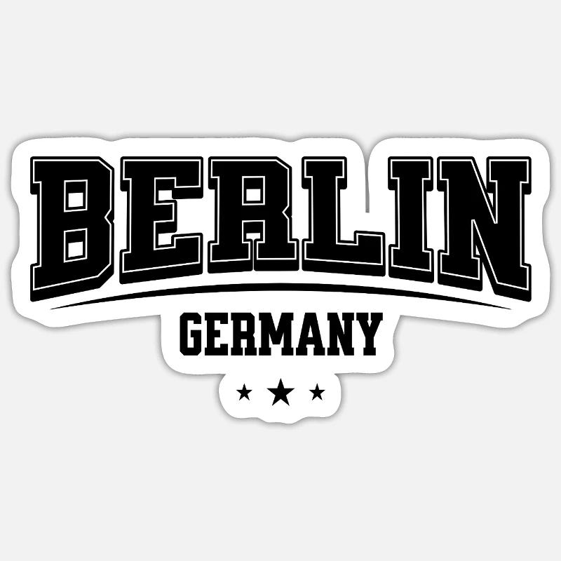 Berlin City Statement Design - Sticker size S (10 x 10 cm) - white matte