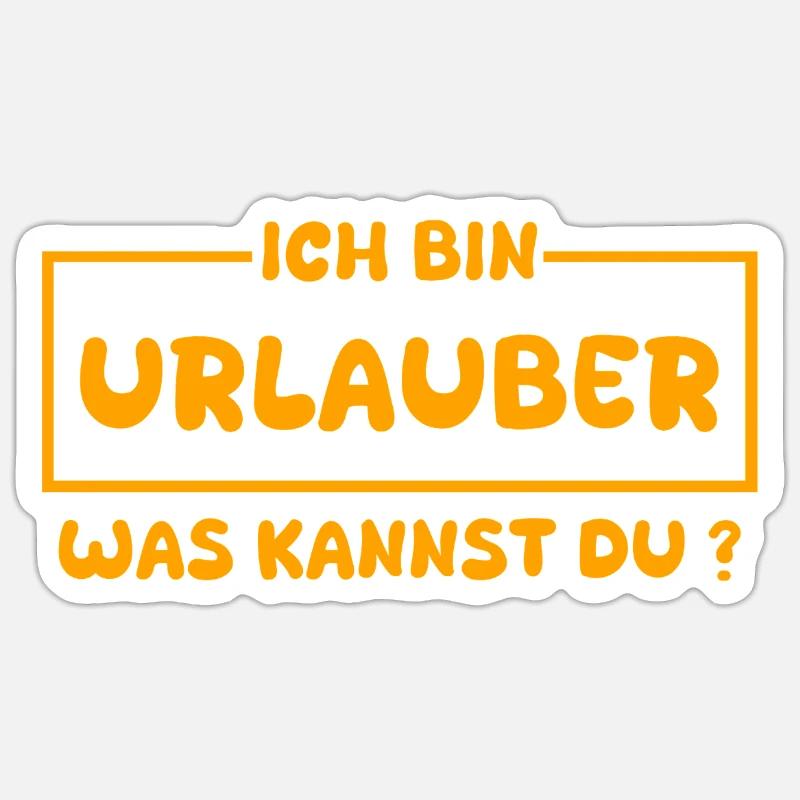Profession Vacancier - Sticker taille S (10 x 10 cm) - blanc mat