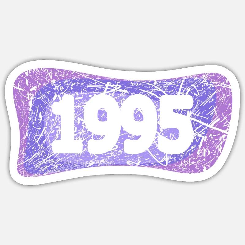 1995 - Sticker Größe S (10 x 10 cm) - Mattweiß