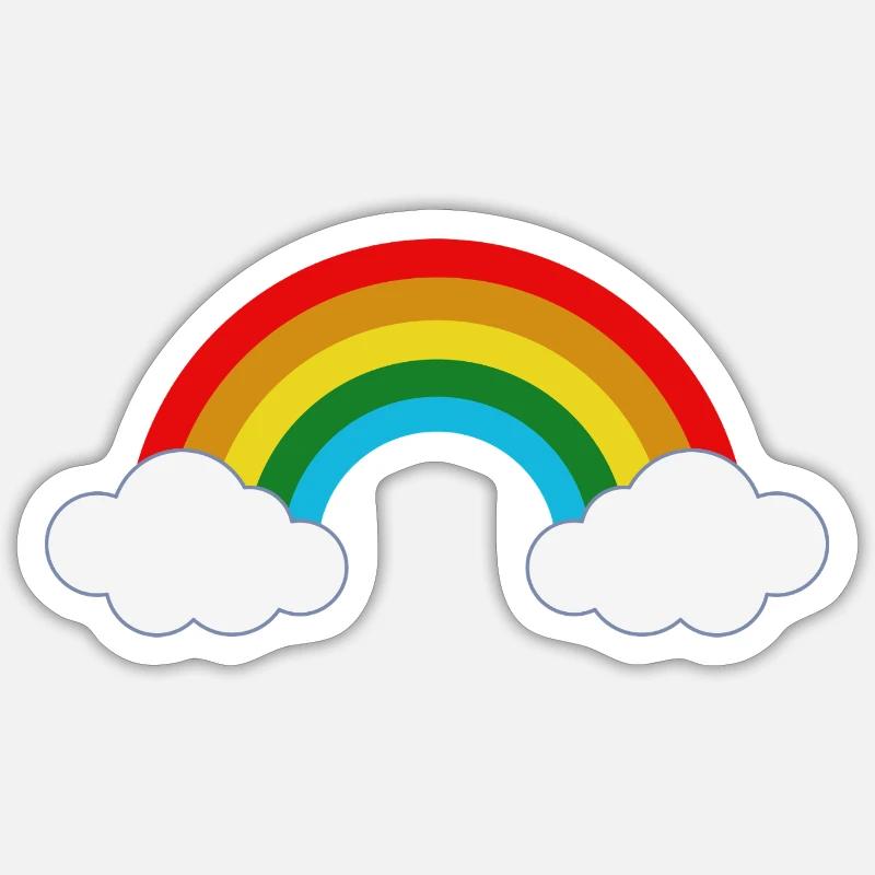 Rainbow - Sticker size S (10 x 10 cm) - white matte