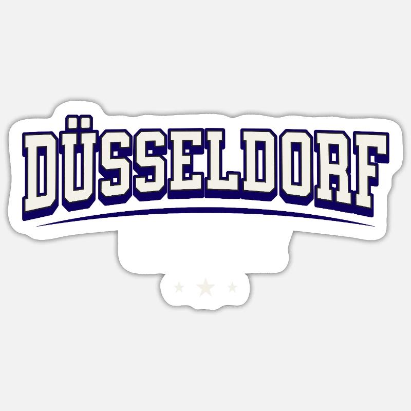 Dusseldorf Germany Varsity Logo - Sticker size S (10 x 10 cm) - white matte