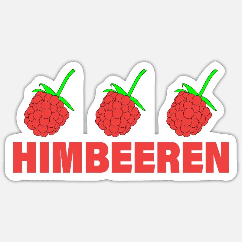 RASPBERRIES - Sticker size S (10 x 10 cm) - white matte