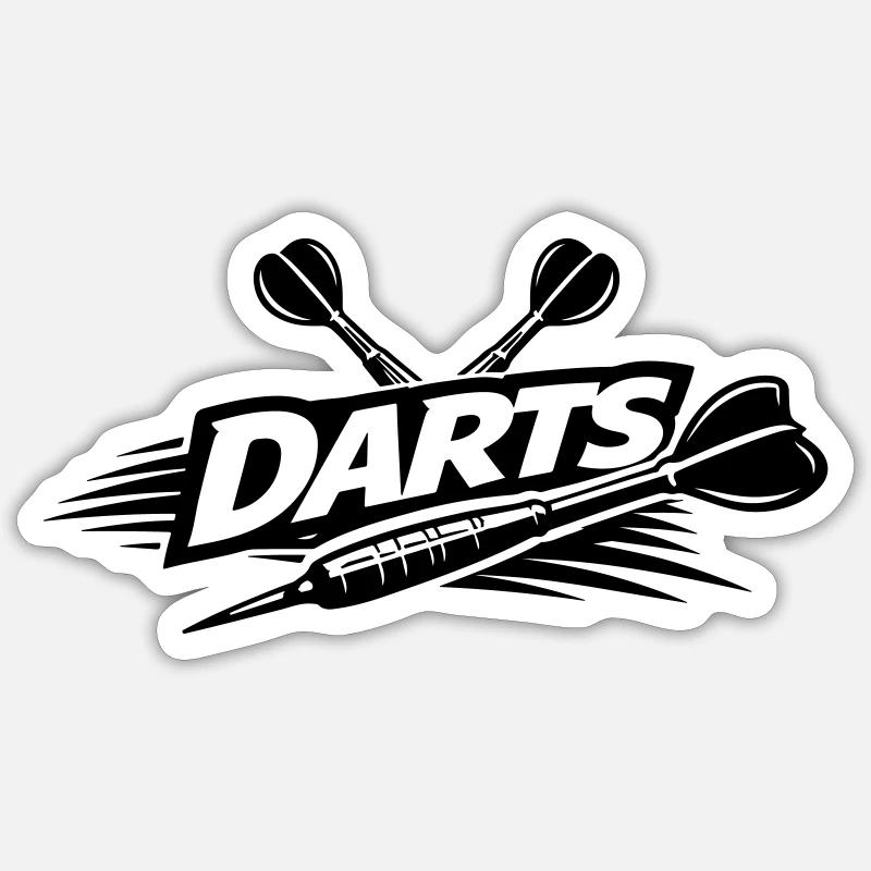 Darts Dartpfeil Sticker Größe S (10 x 10 cm)