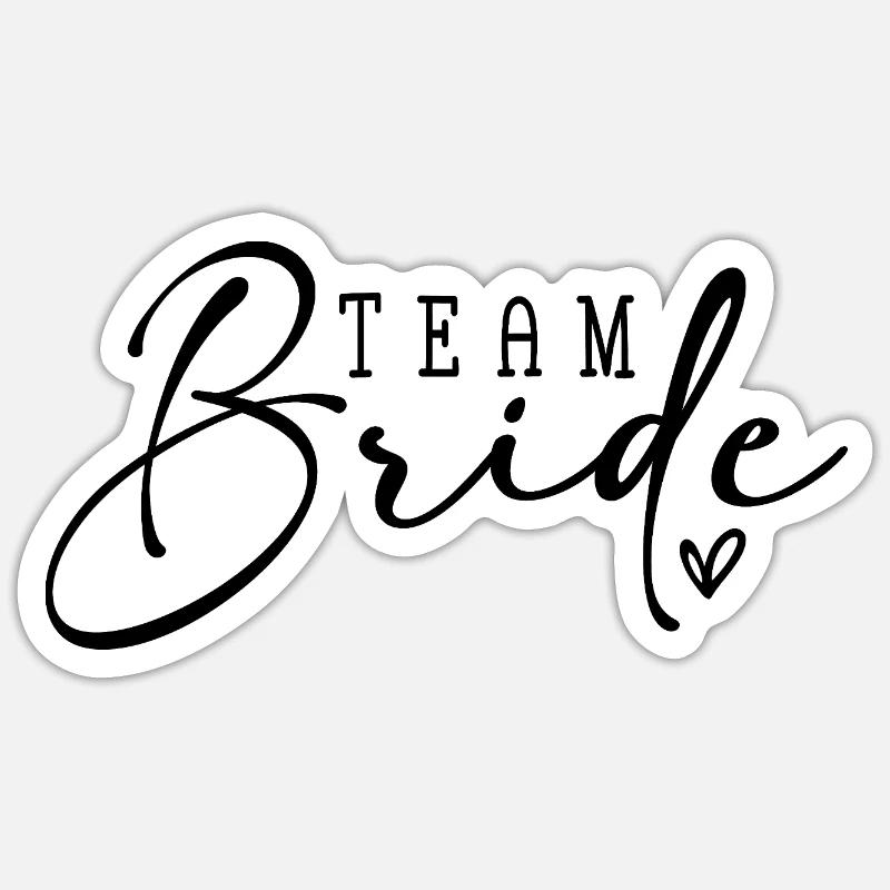 Équipe Bride - Sticker taille S (10 x 10 cm) - blanc mat