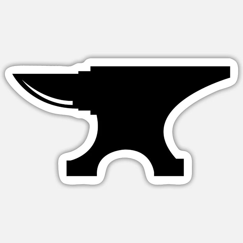 Anvil - Sticker taille S (10 x 10 cm) - blanc mat
