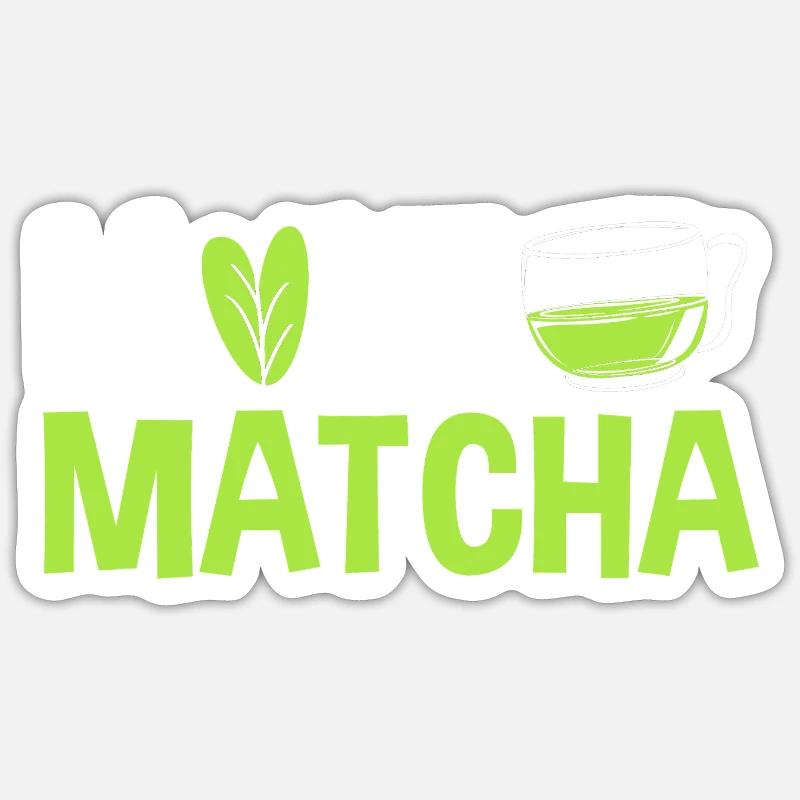 Matcha - Sticker size S (10 x 10 cm) - white matte