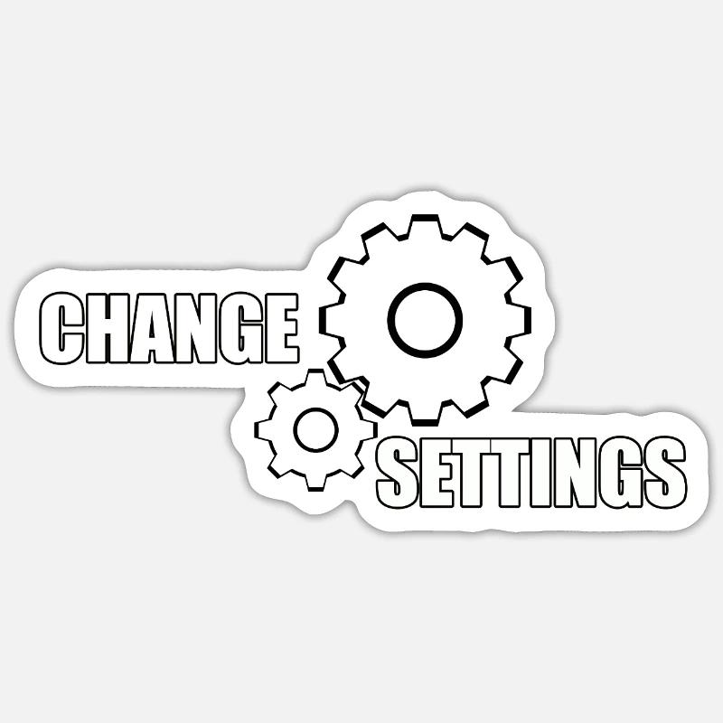 MODIFIER LES RÉGLAGES - Sticker taille S (10 x 10 cm) - blanc mat