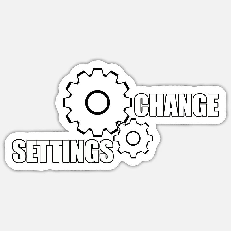CHANGE SETTINGS - Sticker size S (10 x 10 cm) - white matte