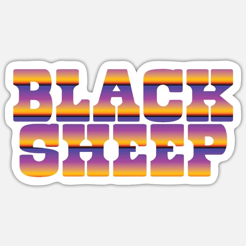 black sheep - Sticker size S (10 x 10 cm) - white matte