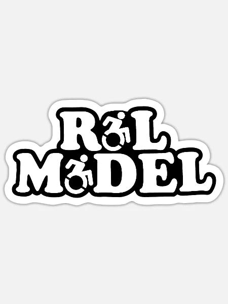 Jeder Rollstuhlnutzer ist ein Vorbild # - Sticker Größe S (10 x 10 cm) - Mattweiß