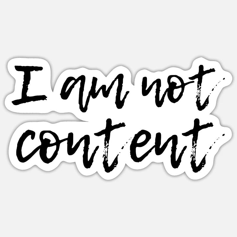 Je ne suis pas content - Script manuscrit émotionnel - Sticker taille S (10 x 10 cm) - blanc mat