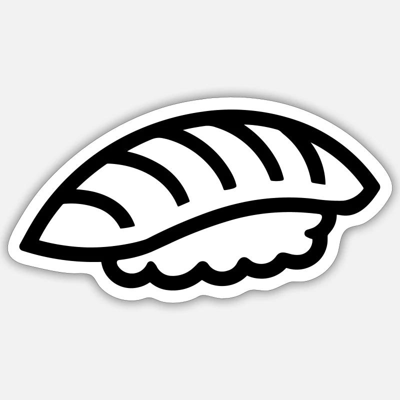 sushi - Sticker size S (10 x 10 cm) - white matte