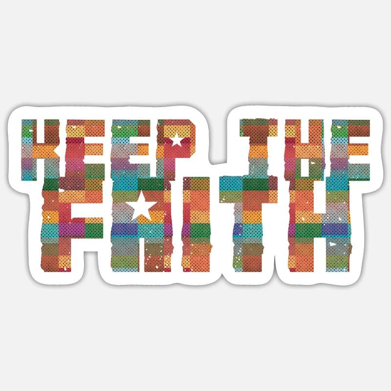 Gardez la foi - Sticker taille S (10 x 10 cm) - blanc mat