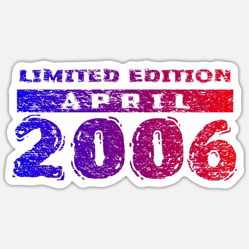 20e anniversaire édition limitée 04/2006 - Sticker taille S (10 x 10 cm) - blanc mat