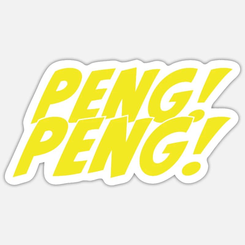 Peng Peng Vintage Comic Stil Sticker Größe S (10 x 10 cm)