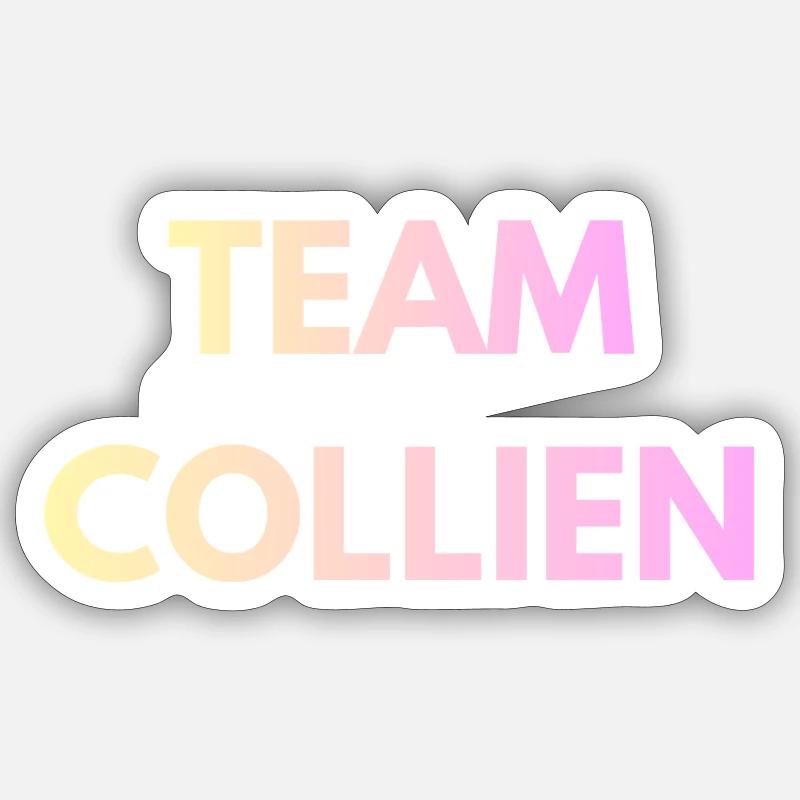Texte du gradient de l’équipe Collien Sticker taille S (10 x 10 cm)