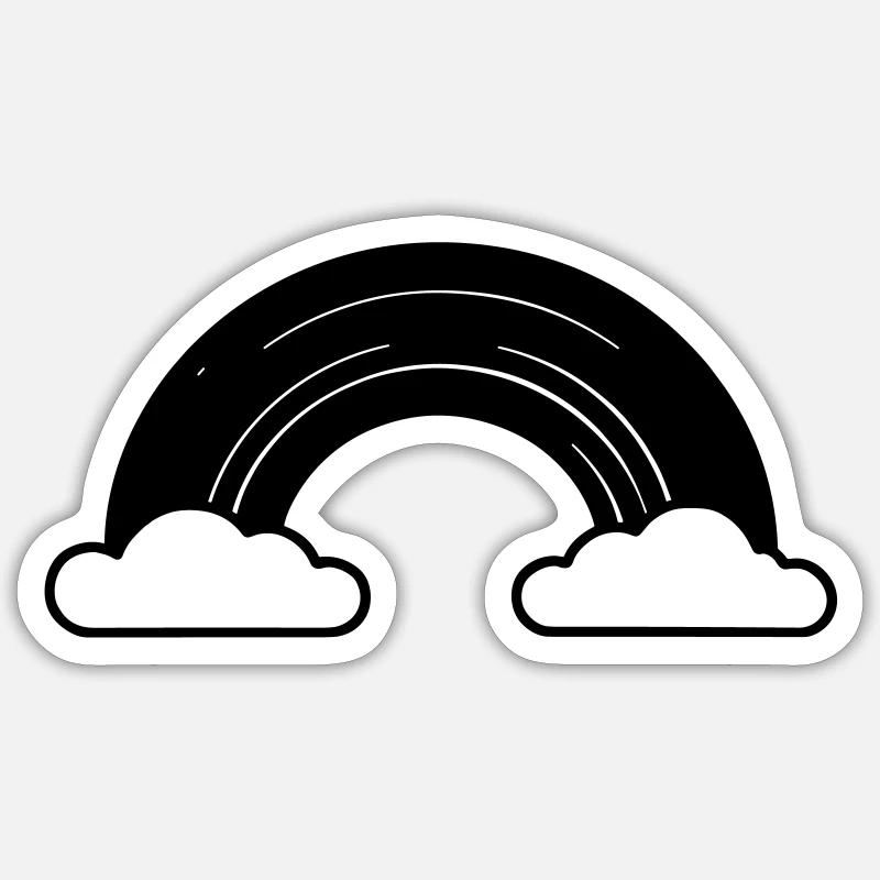arc en ciel Sticker taille S (10 x 10 cm)