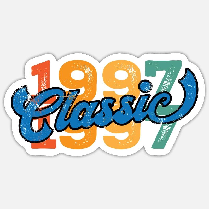 Millésime 1997 - Sticker taille S (10 x 10 cm) - blanc mat