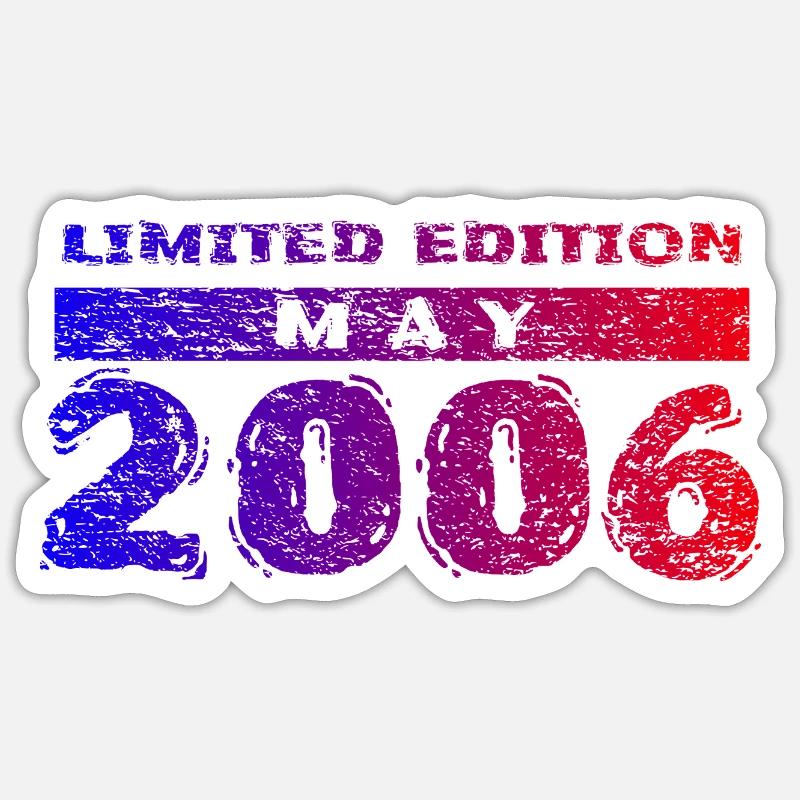 20e anniversaire Édition Limitée 05/2006 - Sticker taille S (10 x 10 cm) - blanc mat