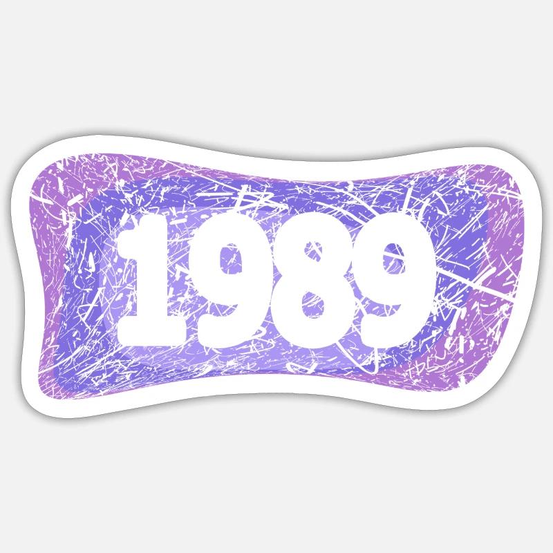 Class reunion 1989 - Sticker size S (10 x 10 cm) - white matte