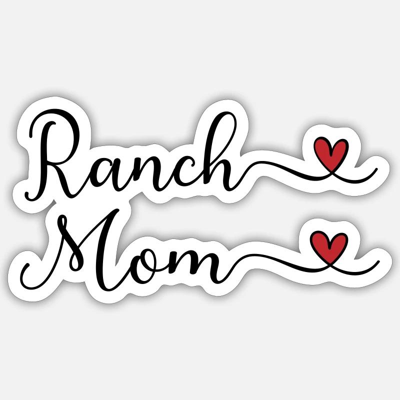 Ranch Mom - Sticker size S (10 x 10 cm) - white matte