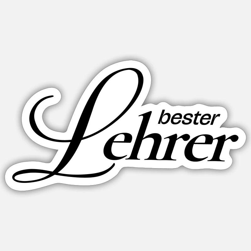 Beste Lehrer!  - Sticker Größe S (10 x 10 cm) - Mattweiß