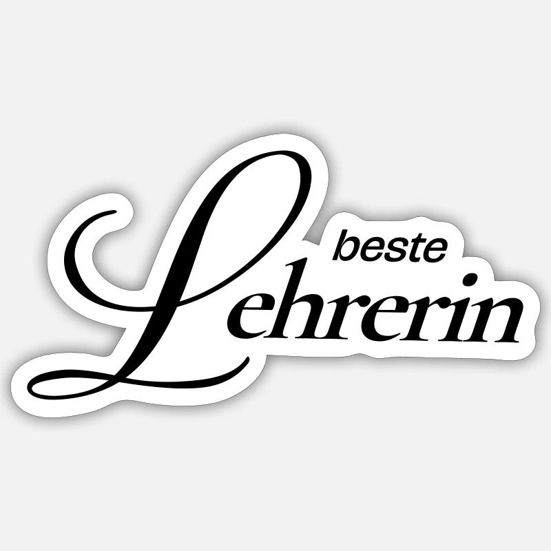 Beste Lehrerin - Sticker Größe S (10 x 10 cm) - Mattweiß