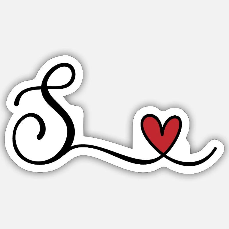 Buchstabe S - Sticker Größe S (10 x 10 cm) - Mattweiß