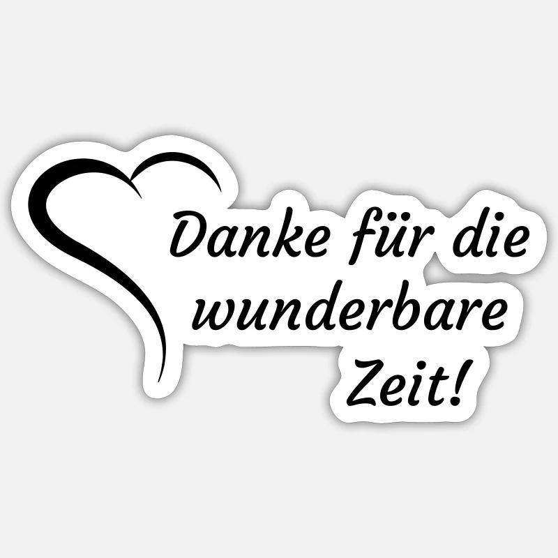 Kindergarten Danke Abschiedsgeschenk - Sticker Größe S (10 x 10 cm) - Mattweiß