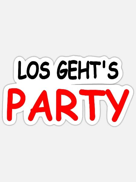 Party - Sticker Größe S (10 x 10 cm) - Mattweiß