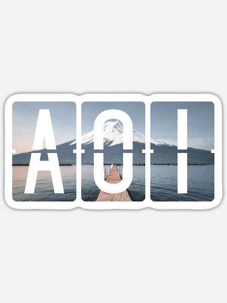 Flughafen Ancona AOI - Sticker Größe S (10 x 10 cm) - Mattweiß