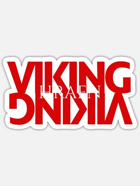 Wikinger HRAFN  - Sticker Größe S (10 x 10 cm) - Mattweiß