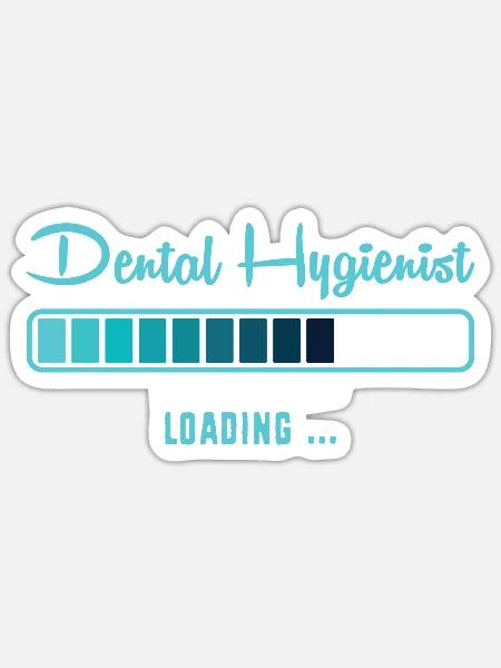 Zahnhygieniker Dental Zahnarzt - Sticker Größe S (10 x 10 cm) - Mattweiß
