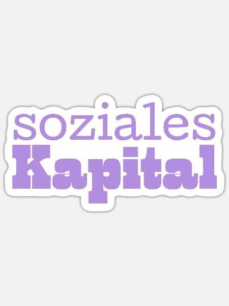 Soziales Kapital lila - Sticker Größe S (10 x 10 cm) - Mattweiß