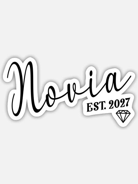 Spanische Braut 2027 - Sticker Größe S (10 x 10 cm) - Mattweiß