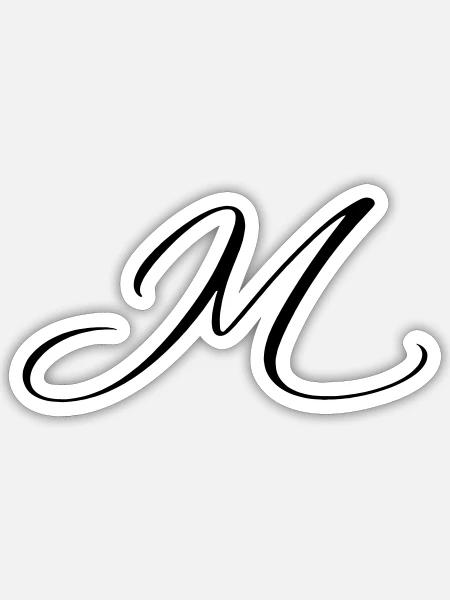 Name mit Anfangsbuchstabe M Mia Matteo - Sticker Größe S (10 x 10 cm) - Mattweiß