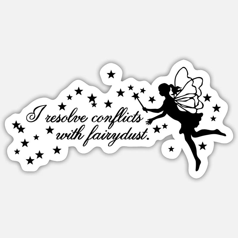 Fairydust - Sticker Größe S (10 x 10 cm) - Mattweiß