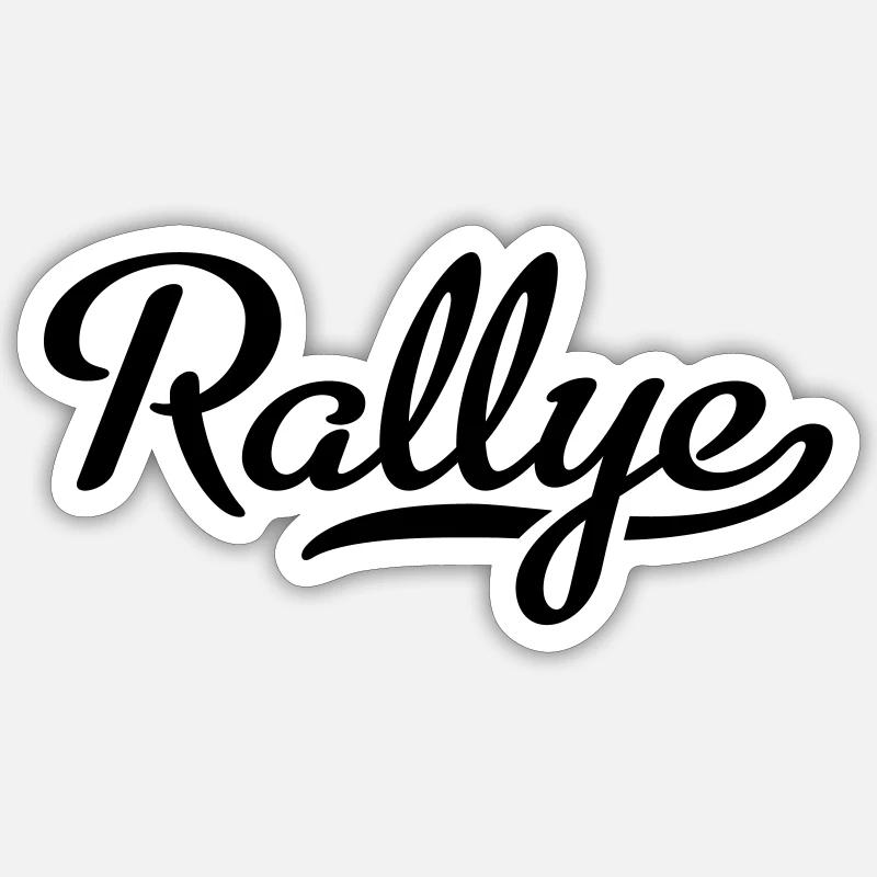Rallye - Sticker Größe S (10 x 10 cm) - Mattweiß