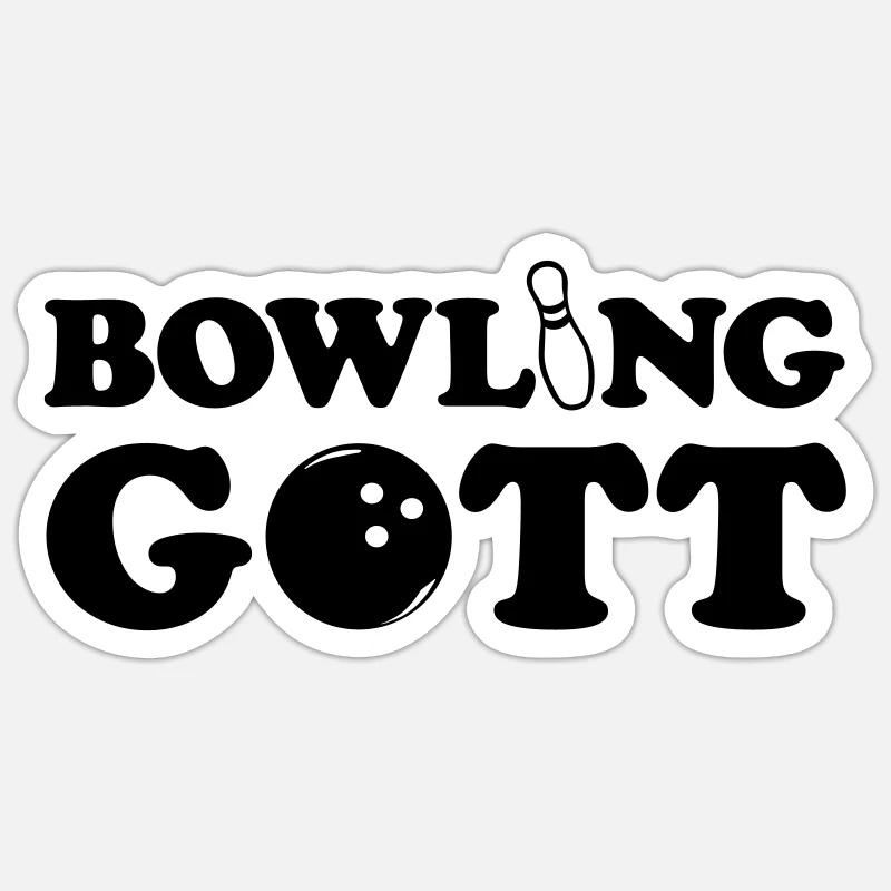 Bowling - Gott Sticker Größe S (10 x 10 cm)