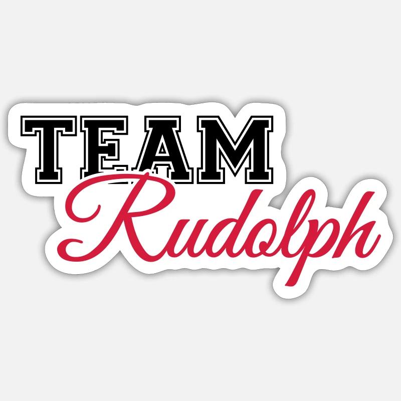 Team Rudolph - Sticker Größe S (10 x 10 cm) - Mattweiß