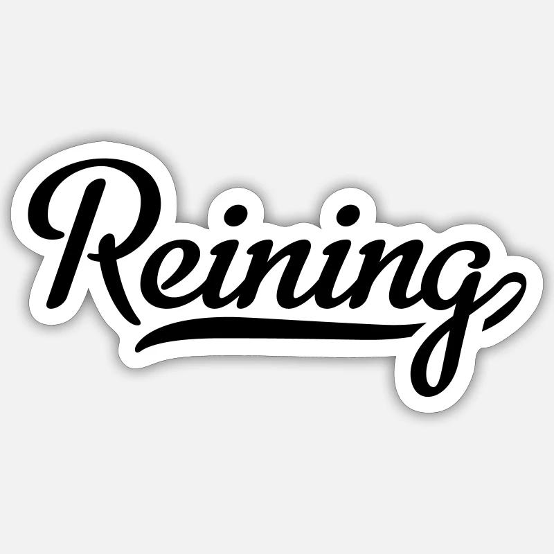 reining - Sticker Größe S (10 x 10 cm) - Mattweiß