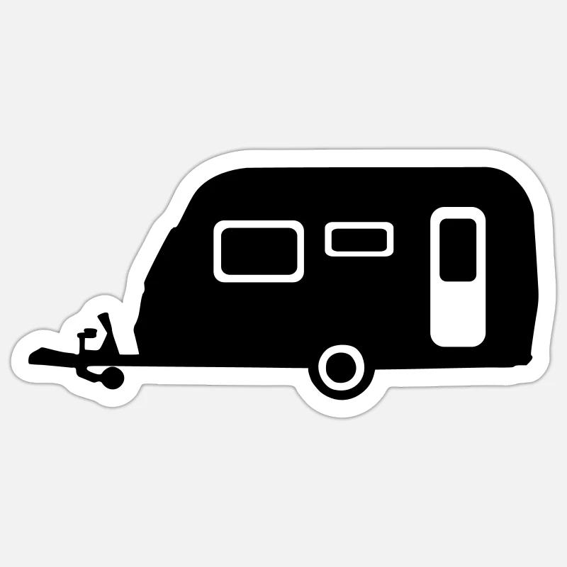 Camping - Sticker size S (10 x 10 cm) - white matte