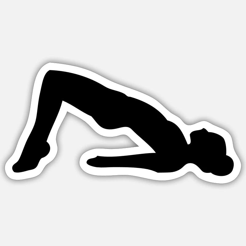 hip up exercise Sticker size S (10 x 10 cm)