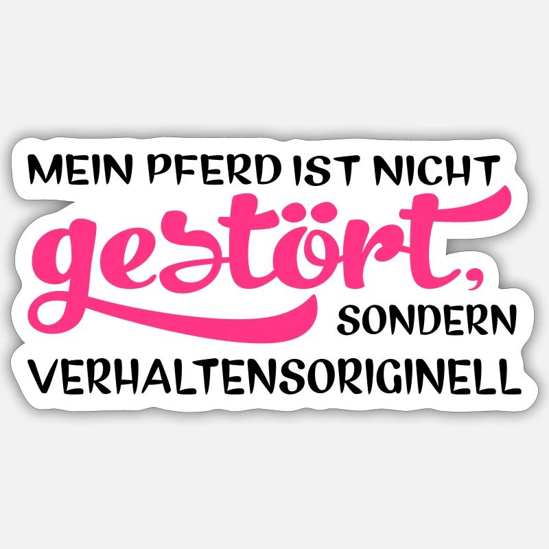 Pferd - Sticker Größe S (10 x 10 cm) - Mattweiß