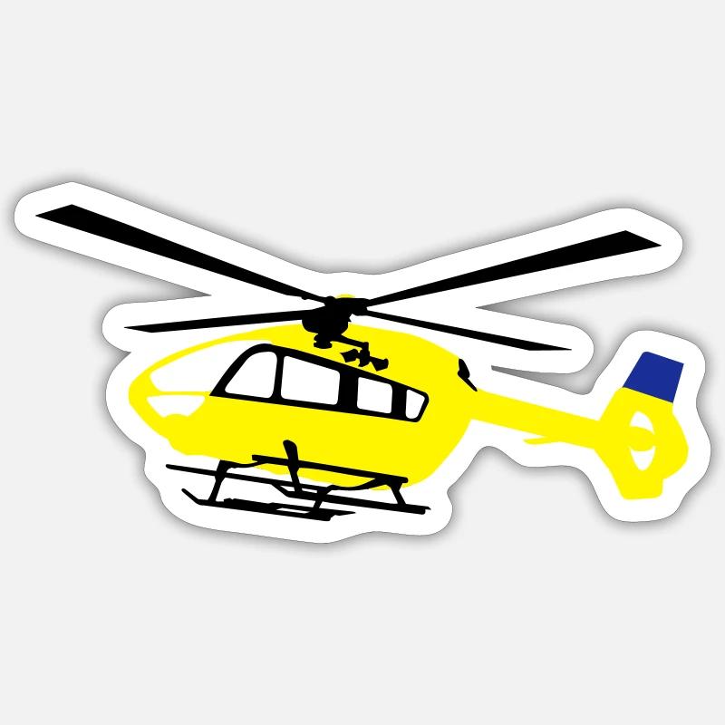 H-145 Gelb mit Winch Sticker Größe S (10 x 10 cm)