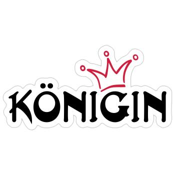 QUEEN - Sticker size S (10 x 10 cm) - white matte - Front