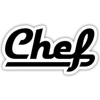Chef - Sticker Größe S (10 x 10 cm) - Mattweiß - Vorne