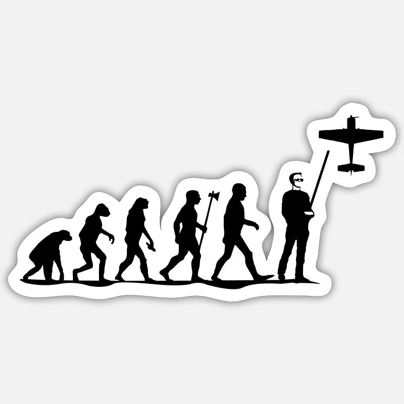 evolution modellfliegen Sticker Größe S (10 x 10 cm)