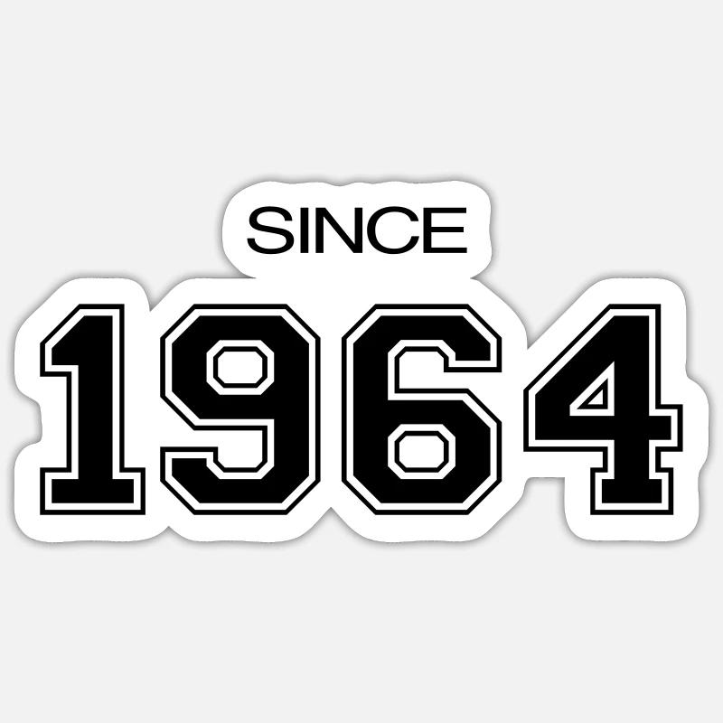 1964 Geburtstagsgeschenk Sticker Größe S (10 x 10 cm)